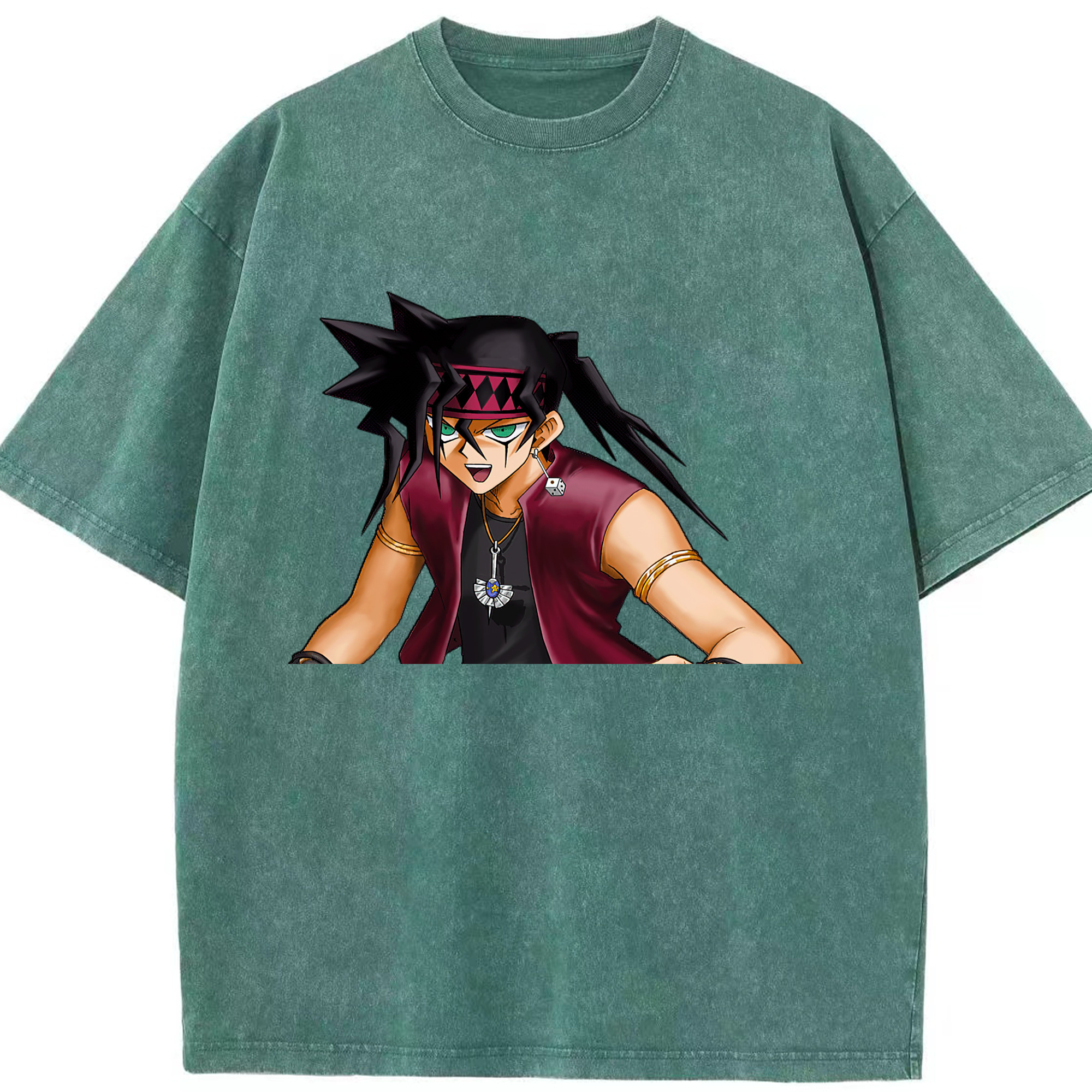 （画像用） 遊☆戯☆王 Yu-Gi-Oh! 綿100% ヴィンテージ風 半袖Tシャツ（フロントプリント）